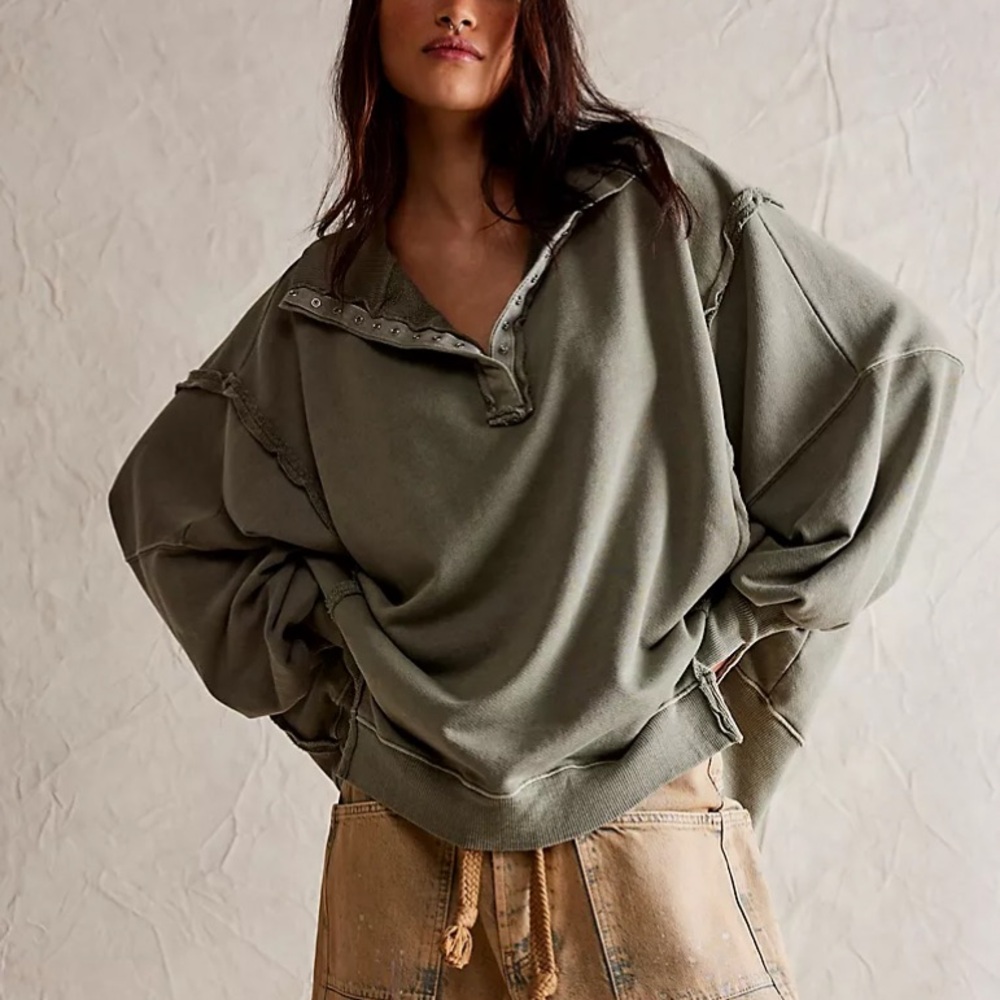 NWT Free People Camden Henley - Picture 10 of 10
